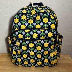 Vera Bradley Bancroft Backpack in Daffodils NWT